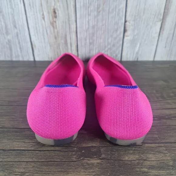 Rothys The Point Slip On Ballet Flats Women's Sz 8.5 Pink Wild Orchid Camo (VGC)