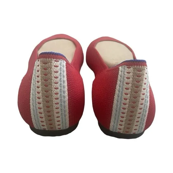 Rothy’s The Square Flats Cardinal Red Women’s Size 11.5 Recycled Shoes