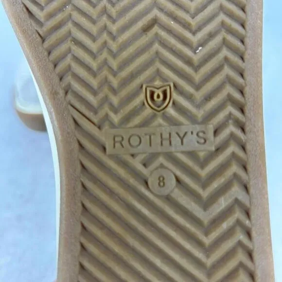 Rothy’s The Lace Up Vanilla Knit Sneakers US 8 Walking Casual Tennis Shoes