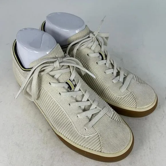Rothy’s The Lace Up Vanilla Knit Sneakers US 8 Walking Casual Tennis Shoes