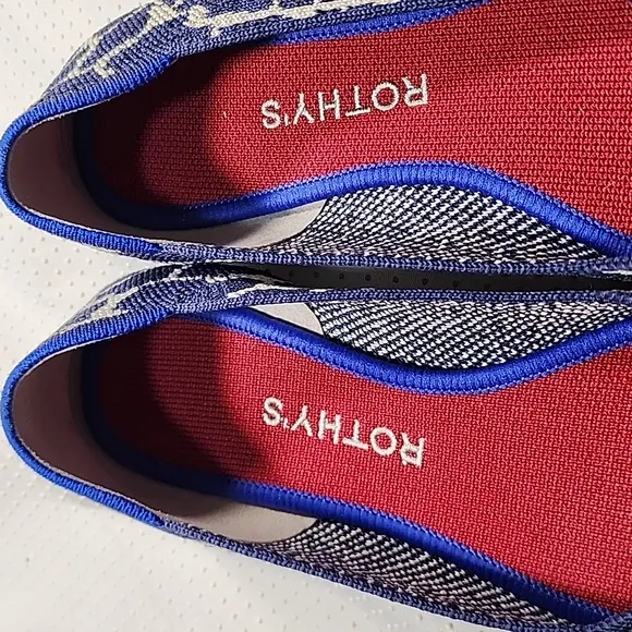 Rothy's Women's Blue and White Flats