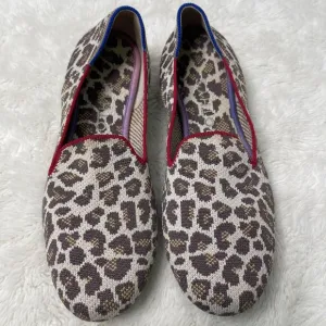 Rothy's Women's Cream Brown Mocha Spot Animal Leopard Cheetah Flats Size 8.5