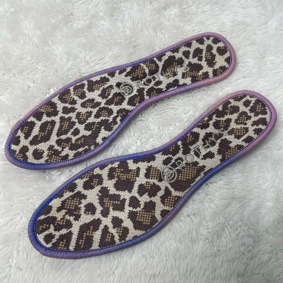 Rothy's Women's Cream Brown Mocha Spot Animal Leopard Cheetah Flats Size 8.5