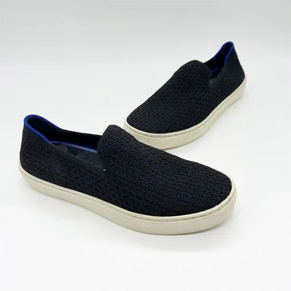 Rothy's Women's Honeycomb Slip-On Sneakers Black Size 5.5 Eco-Friendly Casual
