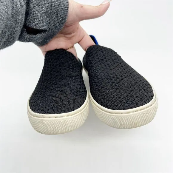 Rothy's Women's Honeycomb Slip-On Sneakers Black Size 5.5 Eco-Friendly Casual