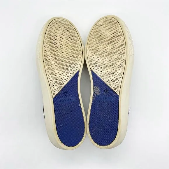 Rothy's Women's Honeycomb Slip-On Sneakers Black Size 5.5 Eco-Friendly Casual