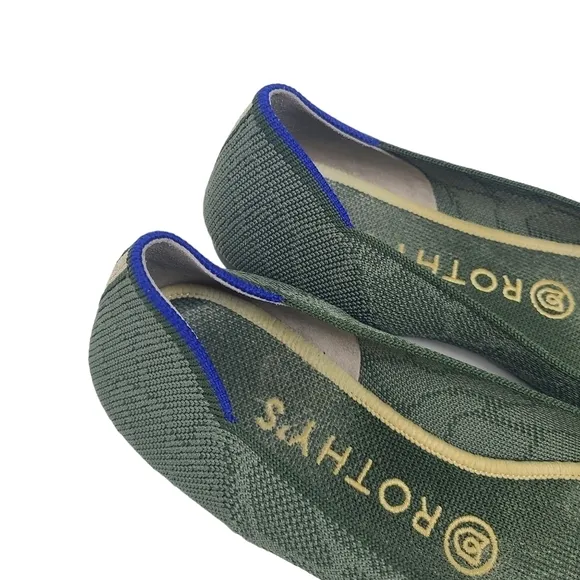 Rothy's | Women's Safari Green Design Pointe Flats (Size 8)