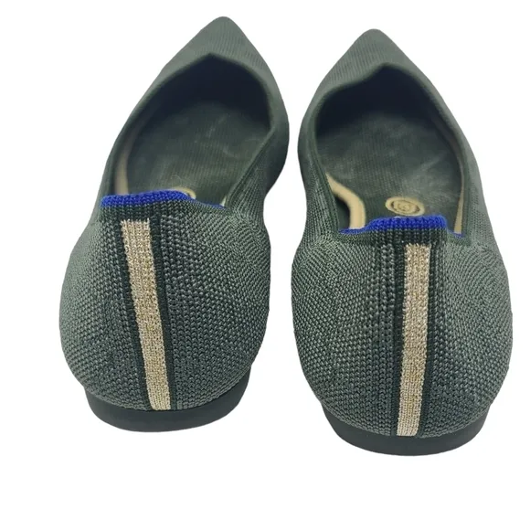 Rothy's | Women's Safari Green Design Pointe Flats (Size 8)