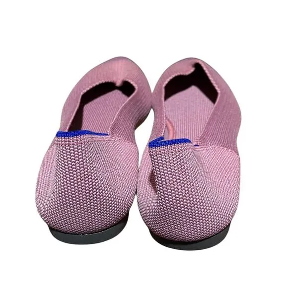 Rothys Flats Womens 8 Pink The Point Slip On Shoes Rosebud Washable Knit Spring