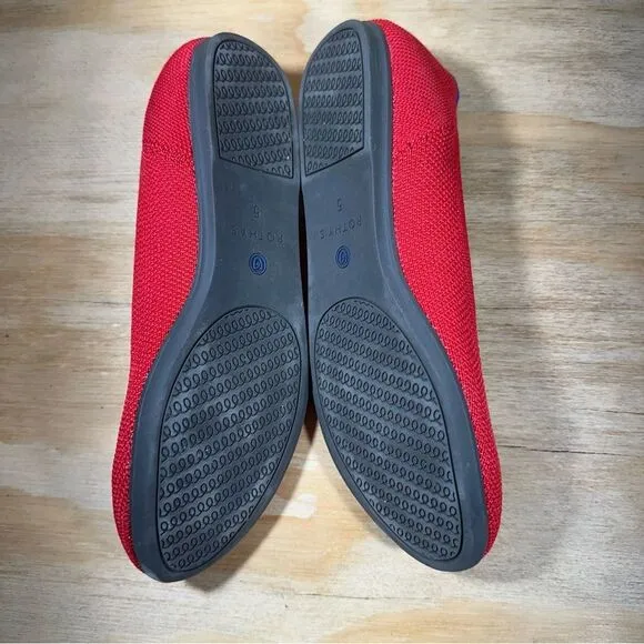 Rothy’s Red Ballet Flats Women’s Size 5