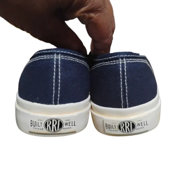 RRL Men's Navy Canvas Sneakers Size 7 Women's Size 8.5
