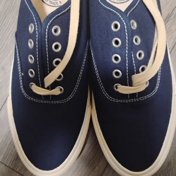 RRL Men's Navy Canvas Sneakers Size 7 Women's Size 8.5