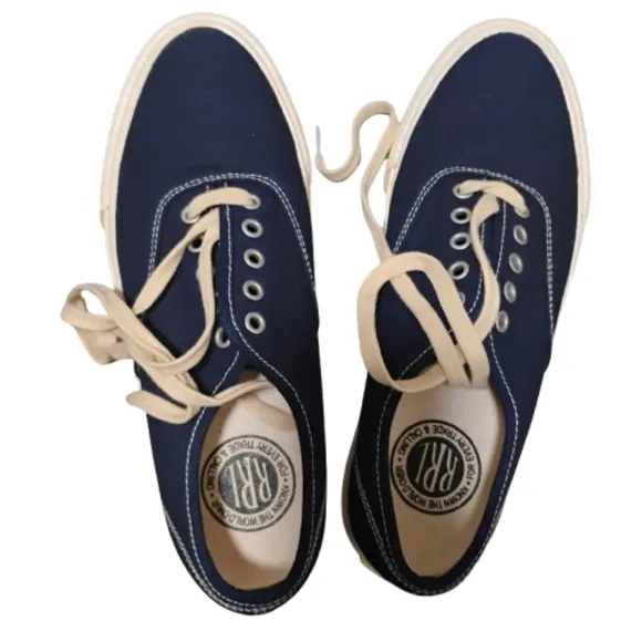 RRL Men's Navy Canvas Sneakers Size 7 Women's Size 8.5