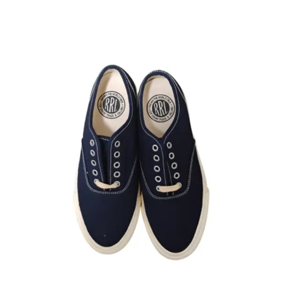 RRL Men's Navy Canvas Sneakers Size 7 Women's Size 8.5