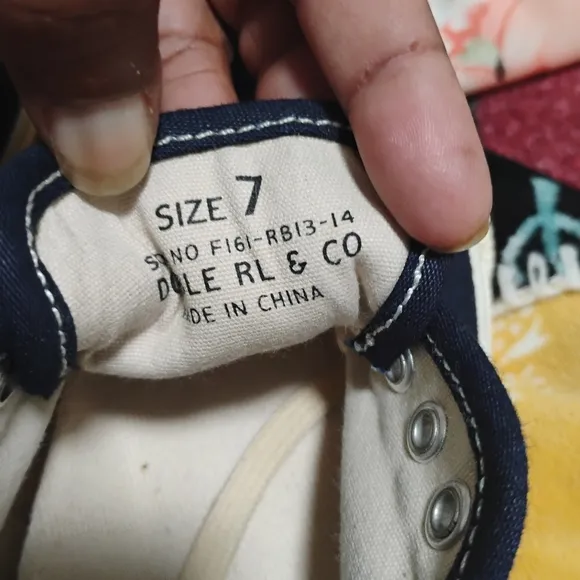 RRL Men's Navy Canvas Sneakers Size 7 Women's Size 8.5