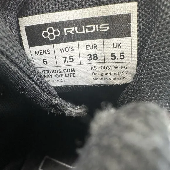 Rudis KS Turbine Wrestling Shoes Black Ghost Infrared Mens 6 US/ Womens 7.5 US