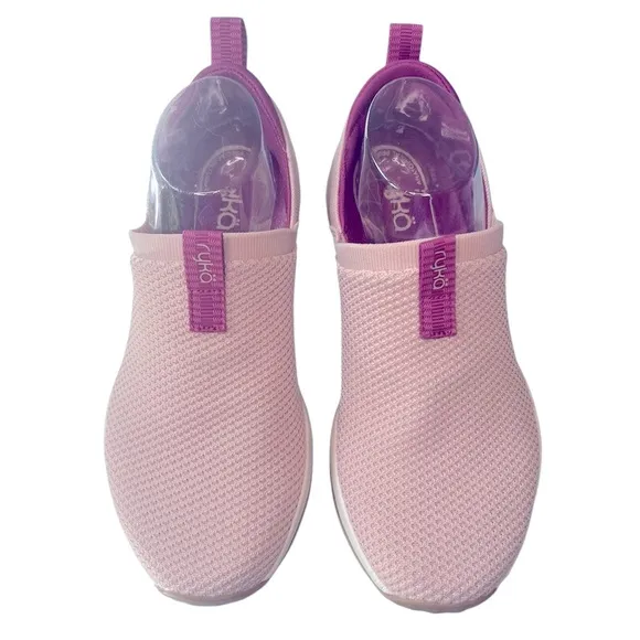 Ryka | NWOT Echo Ease Shoes Trail Knit Slip-ons Fabric Pink Arch Support 8.5