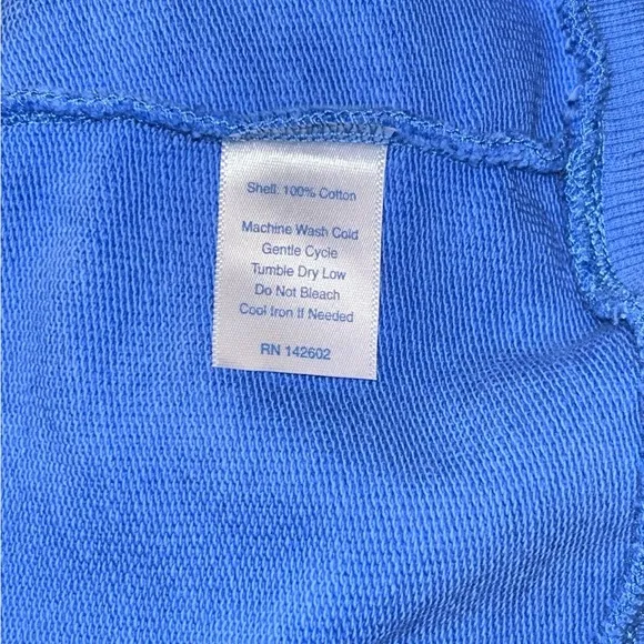 Sail to Sable Striped Sweatshirt Dress Size M. Blue w/ Lime stripes.