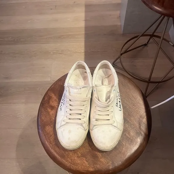 Saint Laurent Women’s Logo Canvas Sneakers
