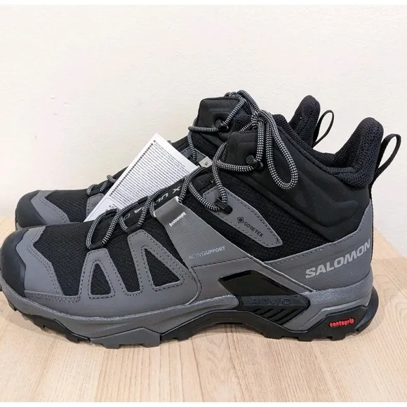 Salomon X Ultra 4 MID  GTX  413834  man grey/black shoes   Size 11.5