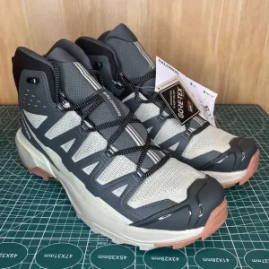 Salomon X Ultra 4 Mid GTX Mens Size 12 Blue Gray GORE-TEX Hiking Running Shoes
