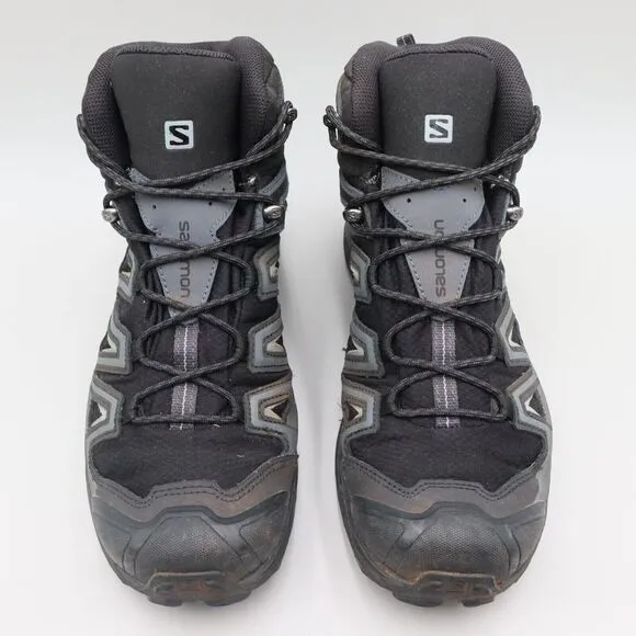 Salomon X Ultra GTX Mens Size 11.5 US Black Gray Waterproof Hiking Trail Boots