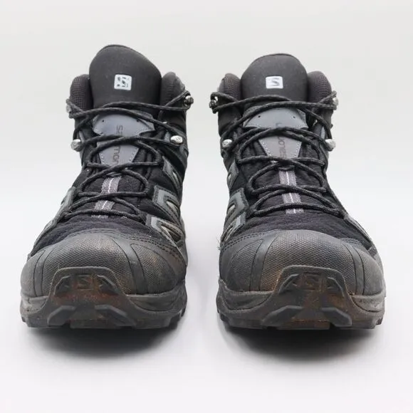 Salomon X Ultra GTX Mens Size 11.5 US Black Gray Waterproof Hiking Trail Boots