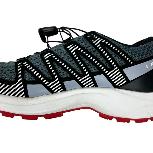 Salomon Xa Pro V8 Waterproof Trail Running Shoes Kids USA 5 Gray Black 416137
