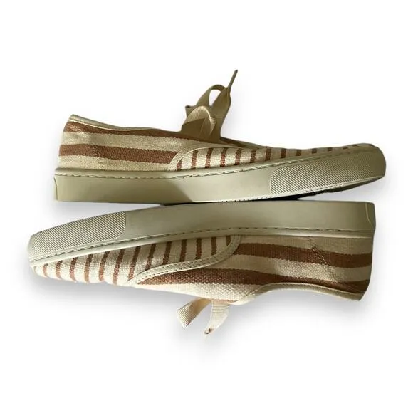 Saludos Marin striped lace up sneaker NEW