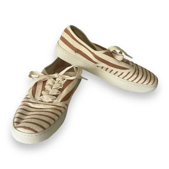 Saludos Marin striped lace up sneaker NEW