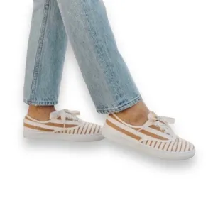 Saludos Marin striped lace up sneaker NEW