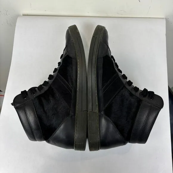 Salvatore Ferragamo Leather Ponyhair High Top Trainers Sneakers Men's 9.5D