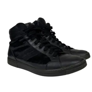 Salvatore Ferragamo Leather Ponyhair High Top Trainers Sneakers Men's 9.5D