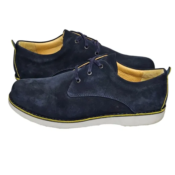 Samuel Hubbard Mens Hubbard Free Size 14 Wide Casual Walking Shoes Navy Nubuck