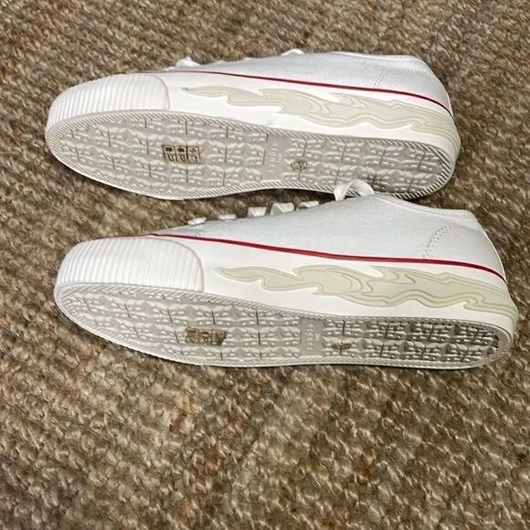 Sandro Paris Flame Canvas Sneakers Size 7