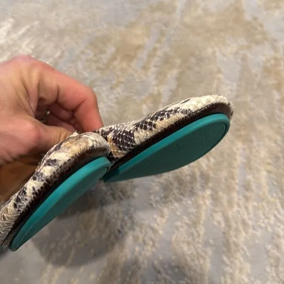 Sand Snake skin Tieks flats size 9 in GUC