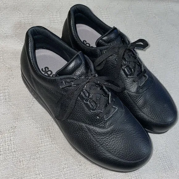 SAS Men’s Work Shoes Size 10.5 WW Black Leather Occupational Hospital Clinic