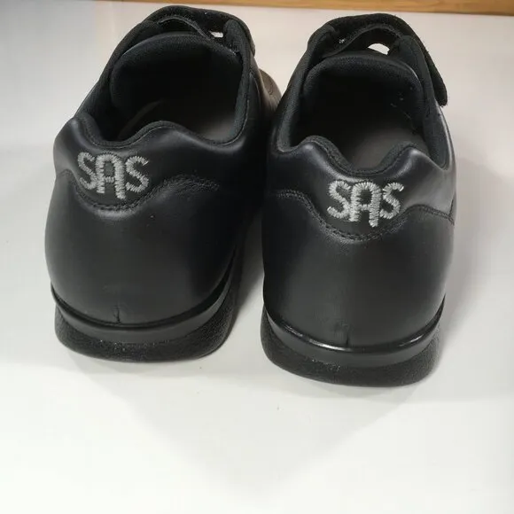 SAS VTO Walking Shoes Mens Size 12 W Wide Black Leather Hook Loop