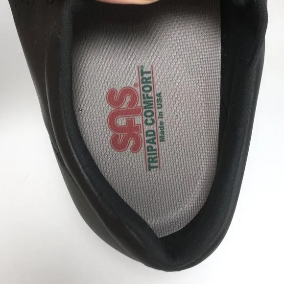 SAS VTO Walking Shoes Mens Size 12 W Wide Black Leather Hook Loop