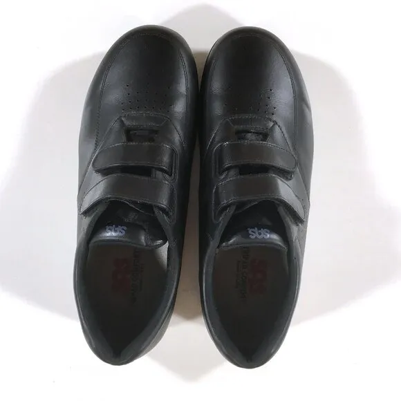 SAS VTO Walking Shoes Mens Size 12 W Wide Black Leather Hook Loop