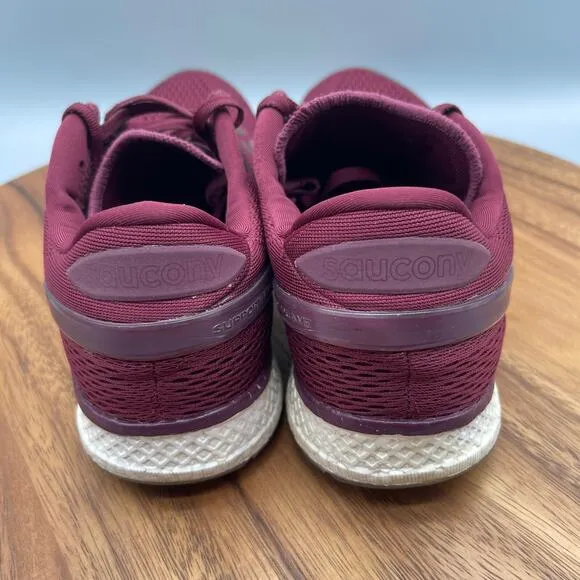 Saucony Freedom ISO Shoes Mens Size 9.5 Burgandy Running Comfort Walking Sneaker