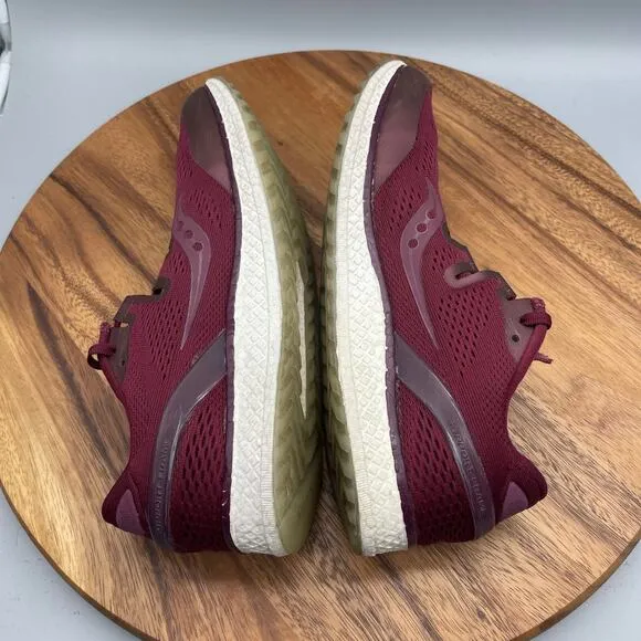 Saucony Freedom ISO Shoes Mens Size 9.5 Burgandy Running Comfort Walking Sneaker