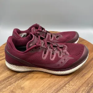 Saucony Freedom ISO Shoes Mens Size 9.5 Burgandy Running Comfort Walking Sneaker