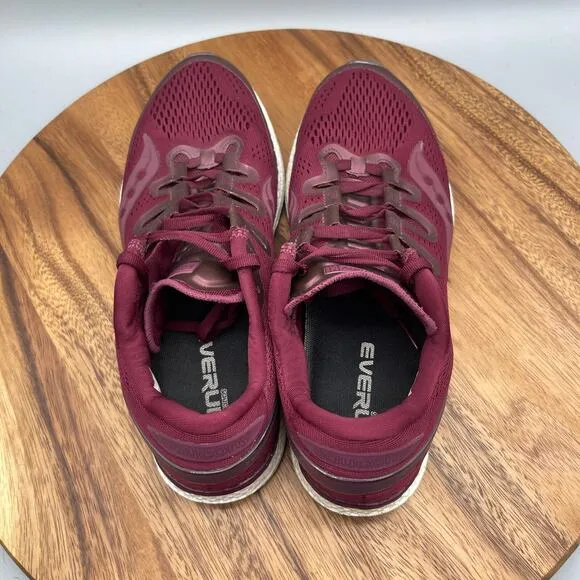 Saucony Freedom ISO Shoes Mens Size 9.5 Burgandy Running Comfort Walking Sneaker