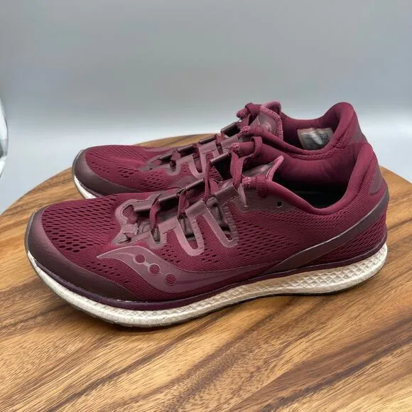 Saucony Freedom ISO Shoes Mens Size 9.5 Burgandy Running Comfort Walking Sneaker