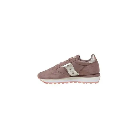 Saucony Leather Plain Sneakers with Rubber Sole Women Pink