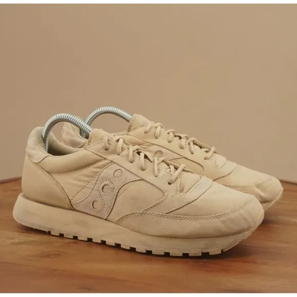 Saucony Mens S70294-1 Jazz Original Beige Tan Sneakers Size 9 Suede Canvas