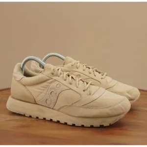 Saucony Mens S70294-1 Jazz Original Beige Tan Sneakers Size 9 Suede Canvas