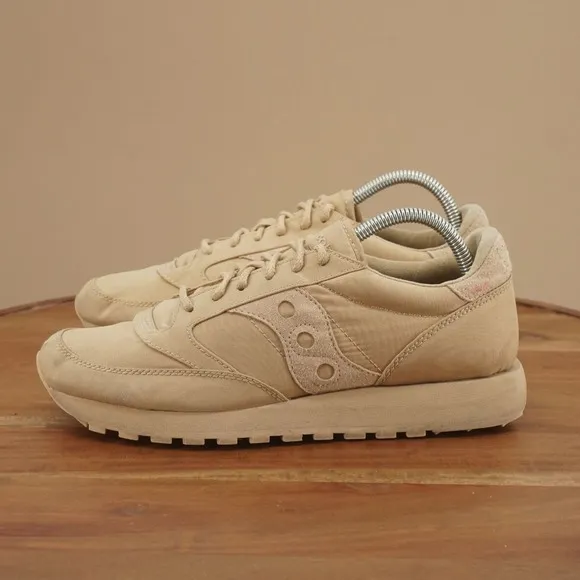 Saucony Mens S70294-1 Jazz Original Beige Tan Sneakers Size 9 Suede Canvas
