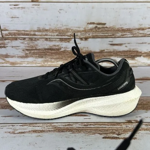 Saucony Triumph 20 Women’s Size 10.5 W ‘black white’ Running Shoes S10759-10